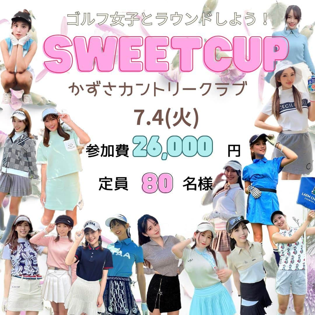 hina2221さんのインスタグラム写真 - (hina2221Instagram)「7/4にコンペ開催します🥰✨ なんだかんだコンペを やり始めて2年が経ちました✨  ということで❣️ 張り切って80名予約してみましたが 果たして集まるのか？笑  いつもお越しいただいている方、 初めての方も、是非是非 お越しいただけましたら とっても喜びます🥺🤍💛💜  こんな大きなコンペをやるのは 私自身の主催は もしかしたらこれで最後になるかも😥  可愛いゴルフ女子たちとお待ちして います✨😆  👑ご協賛企業(予定)👑 @permuta_uv  @pxgjapan  @99gg_99golf_gear  @stiffcon_official  @noelreussir_official  に協賛いただく予定です🥰  💜💜💜詳細はこちら💜💜💜 ↓↓↓  こんにちは！7月4日(火)に コンペを開催します✨ 当日は20人数のゴルフ女子が 一組1人入らせていただき ラウンド致します⛳️ みなさんでワイワイラウンドしましょう💞  今回はスクランブルの チーム戦になります✨  ◆日時　7月4日(火)~小雨決行~  ◆場所　かずさカントリークラブ 千葉県 市原市古敷谷975  ◆受付開始時間： 7時00分〜7時30分  ◆集合時間　7時40分   コンペ説明 スタート前に説明及び、記念撮影を行います。 マスター室前に集合をお願いします。  ◆プレースタート時間 OUT IN 8時00分スタート (定員20組)  ◆参加費 計26,000円 (プレイ代、昼食、パーティー費用込み)  ご参加希望、ご質問などお気軽にDM ください🤍  みなさんのお越しをこころよりお待ちしてます🥰 . . .  #ゴルフ女子#ゴルフ男子#ゴルフ初心者#ごるふ女子#ごるふ男子#ゴルフ女子初心者#ゴルフコーデ#ゴルフウェア#インスタゴルフ女子#インスタゴルフ部#女子ラウンド#高尔夫#골프#ゴルフコンペ#ゴルフコンペ賞品 #ゴルフ女子ラウンド」6月10日 21時05分 - hina22221
