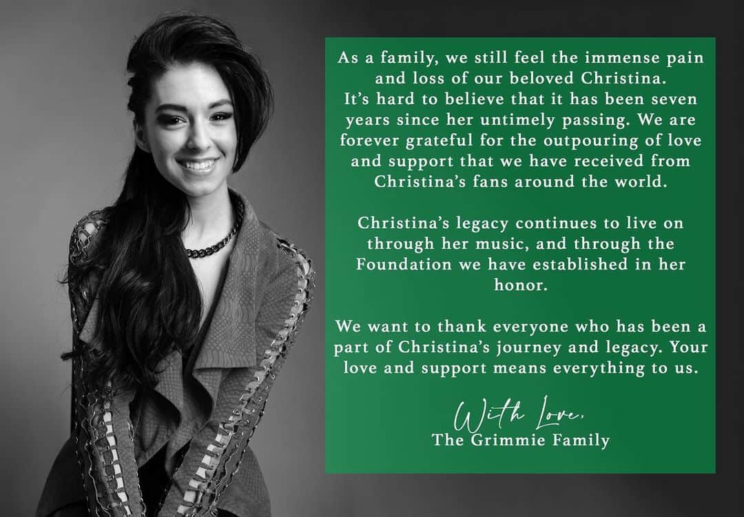 クリスティーナ・グリミーのインスタグラム：「Thank you, Team Grimmie.   💚 #RememberingChristinaGrimmie」