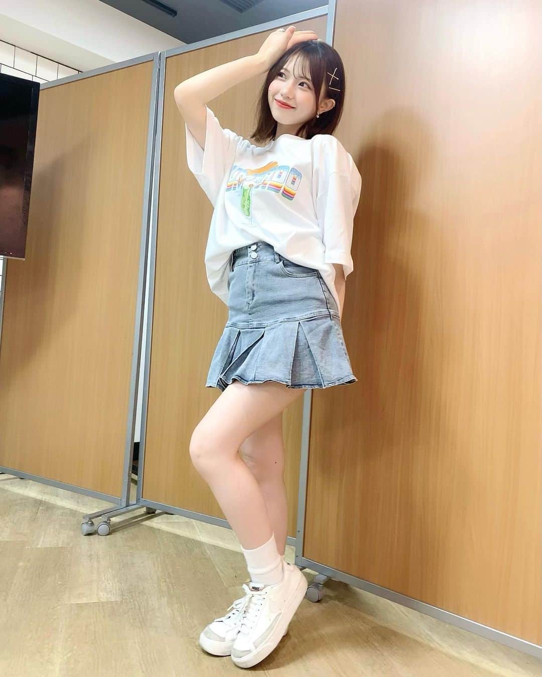 鳴海寿莉亜のインスタグラム：「☻☺︎☻☺︎💐 ・ ・ 渋谷109 B1でポップアップ開催中！ 明日までなのでぜひ寄ってね☺️🍒 ・ ・ 夏楽しみだなあ〜！🏝️ ・ ・ ・ #ポップアップ #渋谷 #ラフコーデ #153cm #tシャツ #ボブ #フォローミー #fashion #daily #cute #hair #girl #instafollow #ootd #followme #qhoto #japanese #instagood #좋아요그램 #셀카그램 #좋아요반사  #팔로우 #맞팔 #소통 #좋아요 #셀카  #팔로우미#전신 #귀여워」