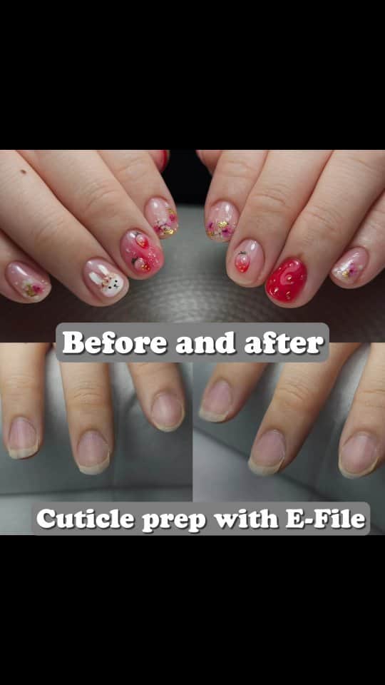 Yingのインスタグラム：「Have you tried dry cuticle care with an E-File? Dry cuticle care is one of the secrets to long-lasting gel nails. 🙈  There are many different drill bits out there, coming in different shapes, grit, and materials. Choosing the right combination of bits and using them at the right angle, speed, direction and amount of pressure is key!  Join our group classes or opt for a private class if you need 1:1 guidance and would like more hands-on practice on a model!  Check out my classes at @nailwonderlandsg ❤」