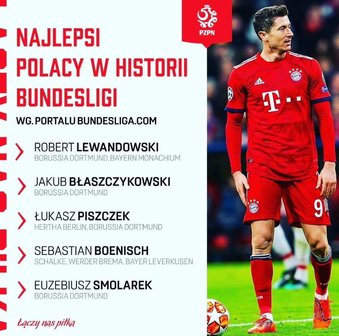 セバスティアン・ボエニシュのインスタグラム：「Wow 🤩 I was not expecting that. Thank you very much for voting me into the top 5 polish players in Bundesliga history🙌🏻 @laczynaspilka @bundesliga.  Nigdy bym się tego nie spodziewał. Dziękuję za wskazanie mnie jako jednego z 5 najlepszych polskich piłkarzy w historii Bundesligi @laczynaspilka @bundesliga」