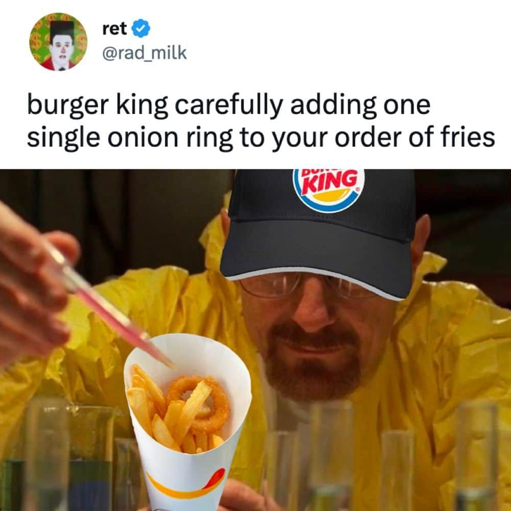 9GAGさんのインスタグラム写真 - (9GAGInstagram)「always happy to find one in my fries by rad_milk | TW  - #burgerking #fries #onionrings #fastfood #memes #9gag」6月11日 2時00分 - 9gag