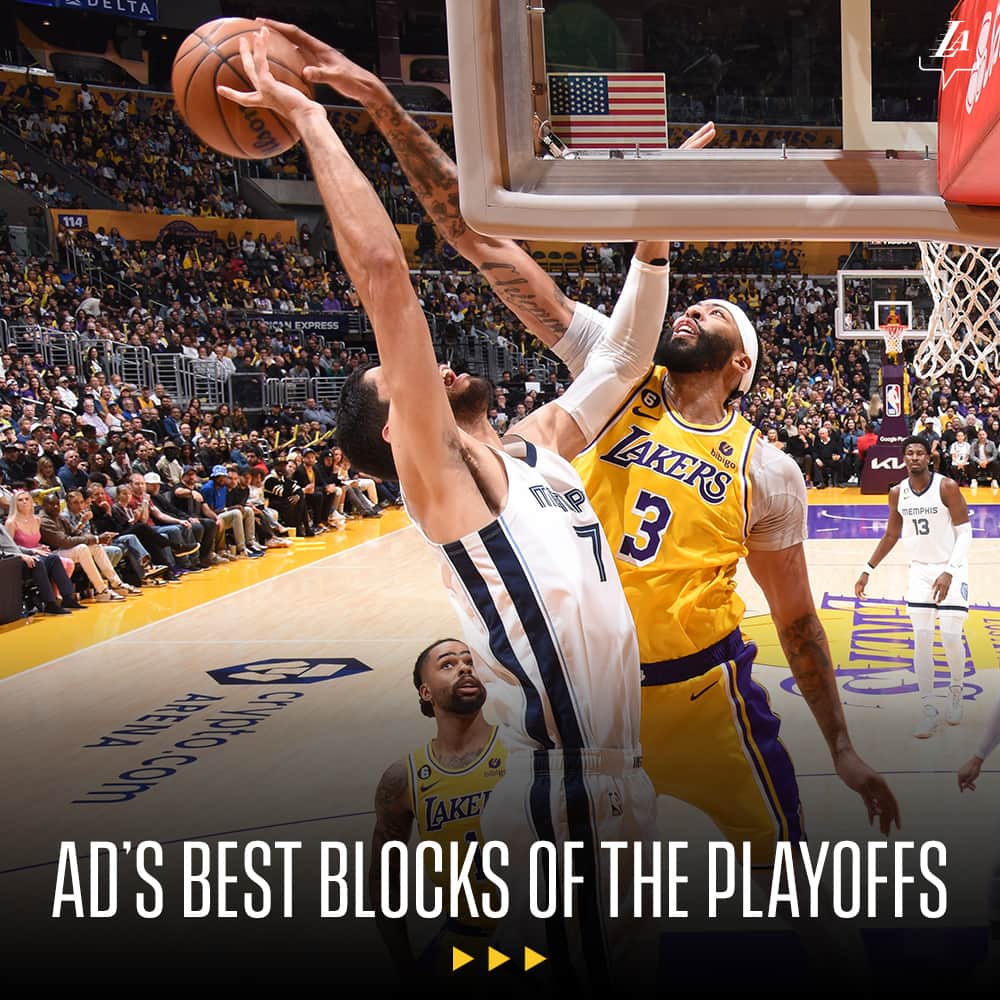 Los Angeles Lakersさんのインスタグラム写真 - (Los Angeles LakersInstagram)「AD’s best blocks of the Playoffs, on repeat 🔁」6月11日 2時22分 - lakers