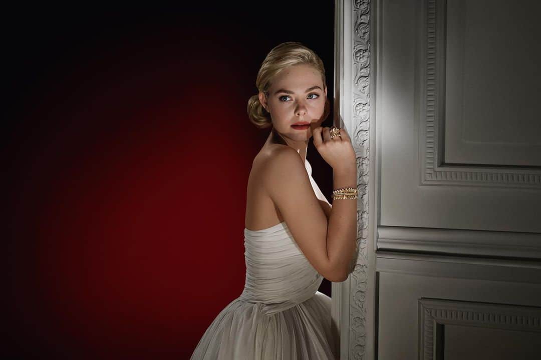 のインスタグラム：「This was a special one. Film & photographs for @cartier with the glorious @ellefanning 🌹」