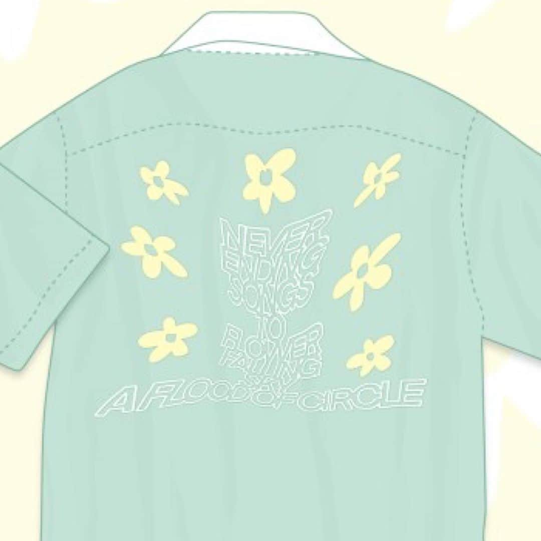 アオキテツさんのインスタグラム写真 - (アオキテツInstagram)「6/16のZepp新宿にてツアーファイナル限定グッズがラインナップに追加されます 龍が如きデザインのTシャツと佐々木くんデザインの開襟シャツです、シャツの色が夏っぽくて良いですね 会場に足を運んで是非ゲットしてくださいな #afloodofcircle」6月11日 6時00分 - tetsuaoki_afoc