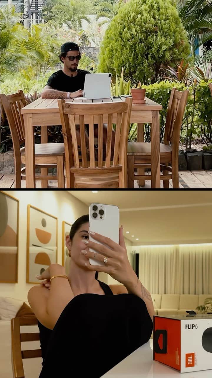 のインスタグラム：「Nossa rotina é corrida, mas eu sempre dou um jeito de estar presente, mesmo longe. Valorizo muito os momentos com a @anandamarcal e busco fazer a diferença na rotina dela, independente da distância ❤️  Dessa vez, tive ajuda da JBL para fazer uma surpresa e melhorar o dia do meu amor. Se você ainda não preparou uma surpresa para o seu amor para esse dia dos namorados, corre no site da JBL para encontrar o melhor presente.  #jbl #jblbrasil #jblovers #diadosnamorados」