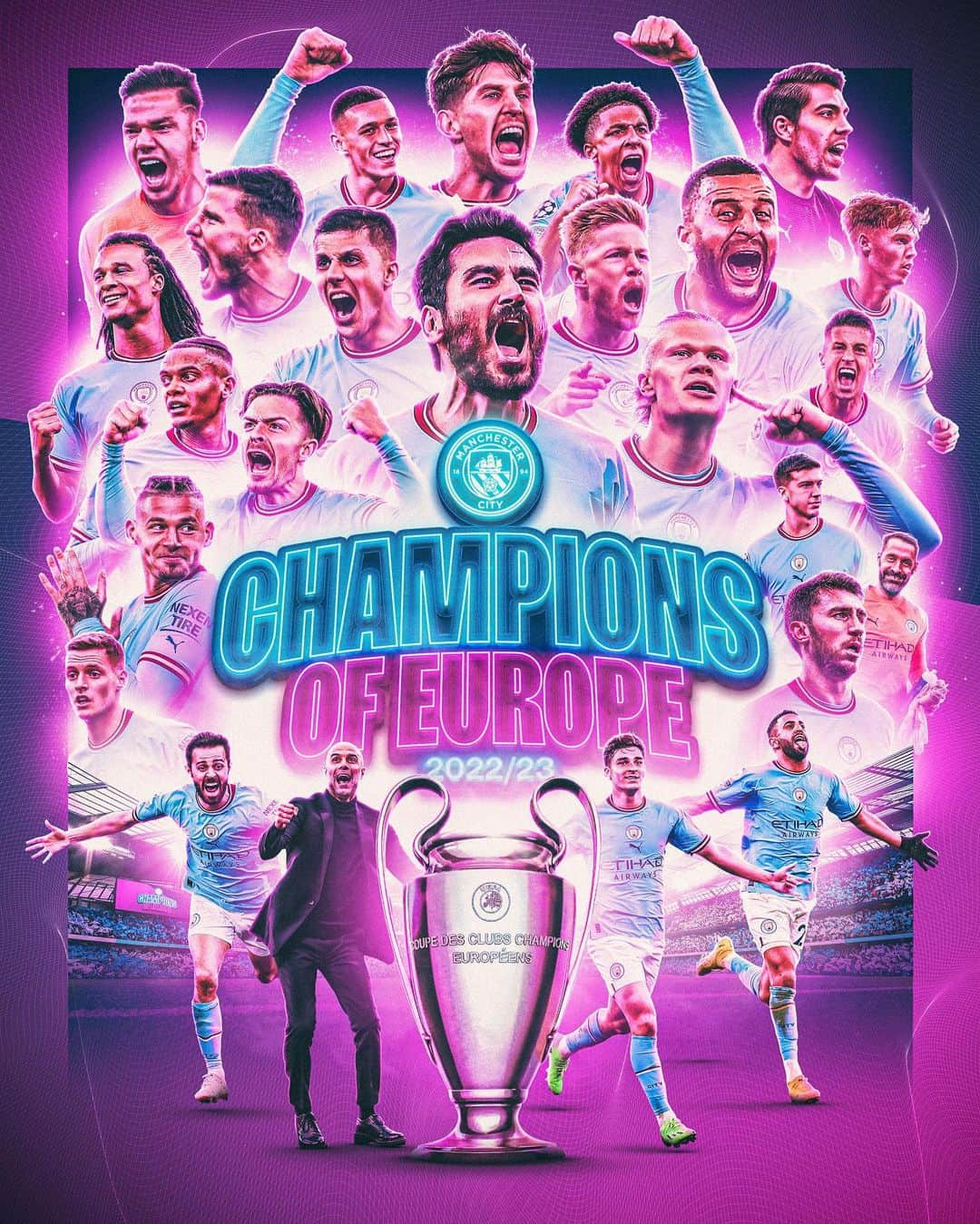 マンチェスター・シティFCさんのインスタグラム写真 - (マンチェスター・シティFCInstagram)「CHAMPIONS OF EUROPE!!! 🏆」6月11日 5時56分 - mancity