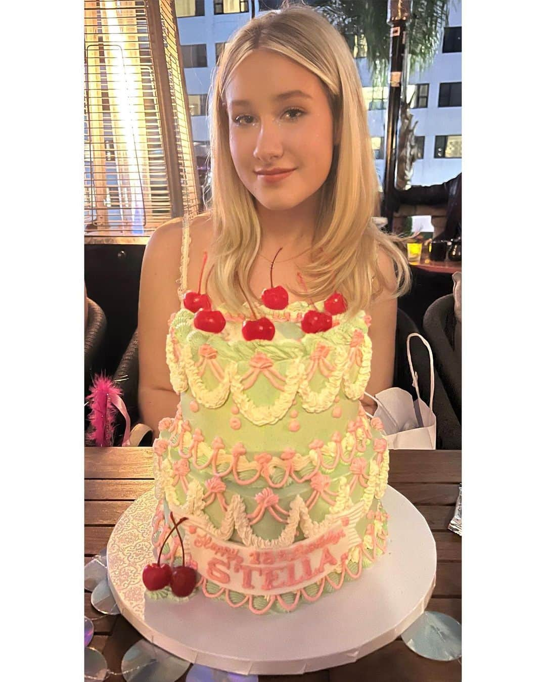 トリ・スペリングさんのインスタグラム写真 - (トリ・スペリングInstagram)「It’s official… my baby girl Buggy 🐞 is 15! So proud of the incredible human you are @stella_mcdermott08 . You have always led with kindness and empathy. Despite bullying in many areas of your life you continue lead with hope and optimism and are an inspiration to girls everywhere. Your heart is giant! And, you excel at everything you do. Baker, Master Chef winner, crochet wizard, designer, DIY dream, makeup master, fashionista, and extreme animal lover. Best big sister and fur baby mama. You inspire me daily and I aspire to be the human you are when I grow up! I love you my #bffbaby Thx @katanarobata for the most incredible birthday dinner party for my girl. And, my friend @shaesavin you are the best ❤️ And, @claymakescakes always the best cakes! You totally nailed Stella’s vintage vision. And, @misskimdow your hair color OMG ❤️! Thx to her besties and family for always loving and supporting Stella. xoxo」6月11日 8時34分 - torispelling