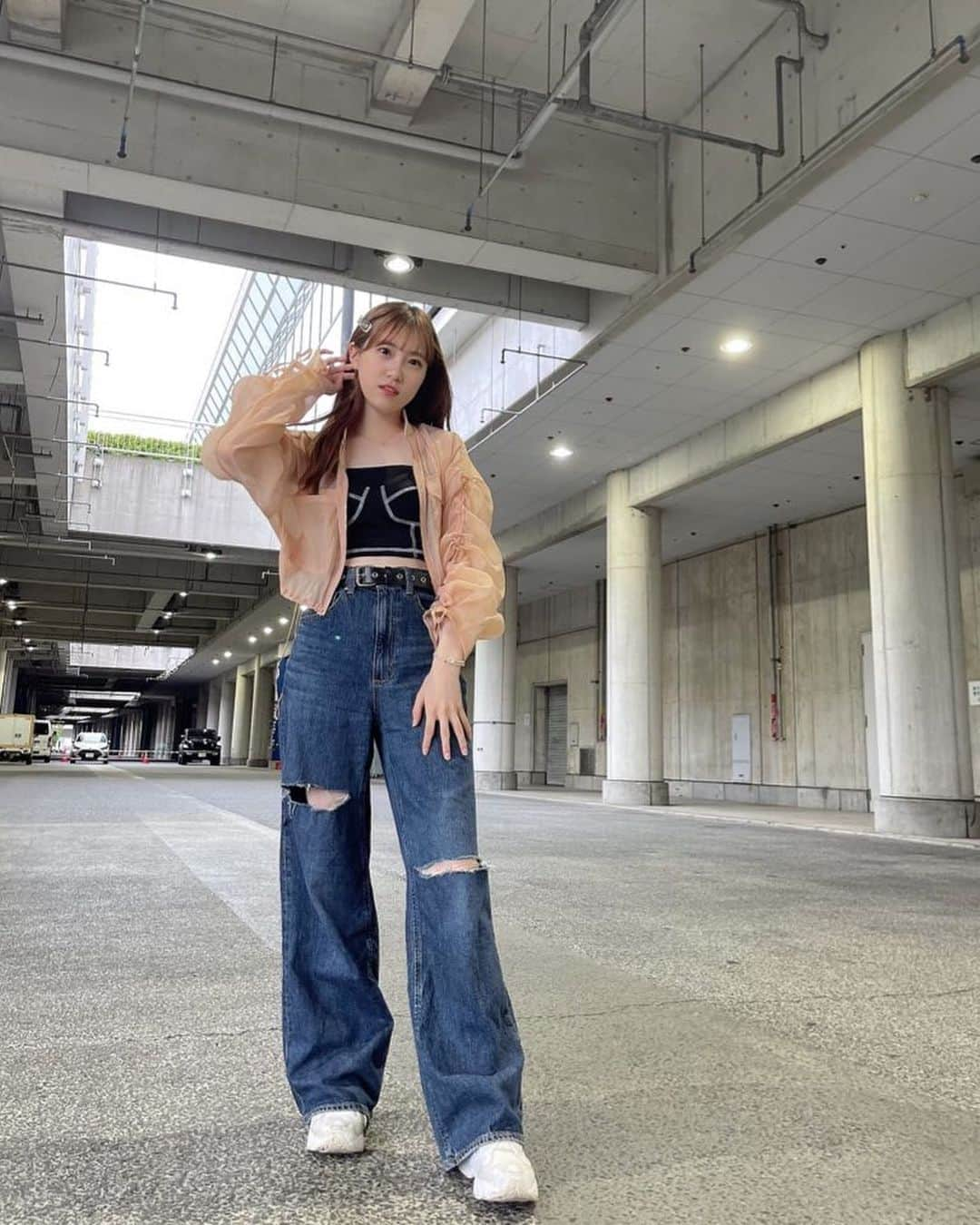 坂本 愛玲菜さんのインスタグラム写真 - (坂本 愛玲菜Instagram)「昨日の私服☺️  ちょっと、甘辛な感じの気分だったのー オレンジ可愛いでしょ🧡🤜🍊  #ere私服」6月11日 9時18分 - erena_hkt48