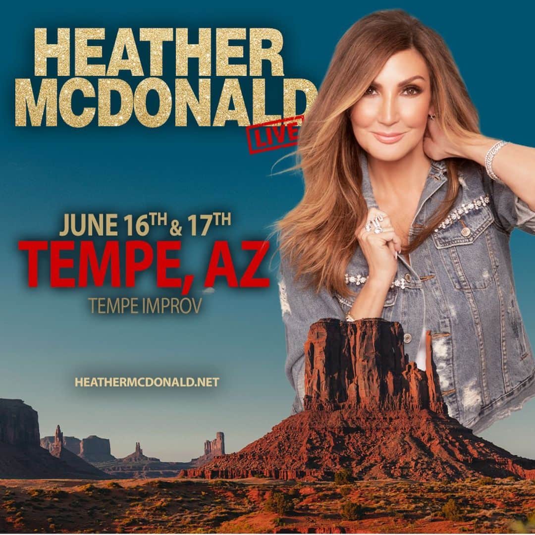 ヘザー・マクドナルドのインスタグラム：「It’s all Happening @tempeimprov All New Stand up! June 16 & 17 with @chrisfranjola #comedy #juicyscoop #bravotv #vanderpumprules #marriage #parenting #dating #standup #standupcomedy #scottsdale #phoenix」