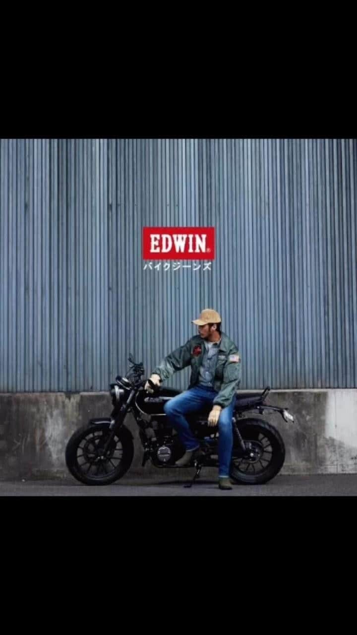 ZOEのインスタグラム：「EDWIN バイクジーンズ  EDWINの長年の技術を応用して開発されたバイクライディング専用デニムパンツです。 CORDURA® Denim fabricを採用し、従来の綿100％デニムよりも耐摩耗性で4倍高い耐久性を実現しました。」