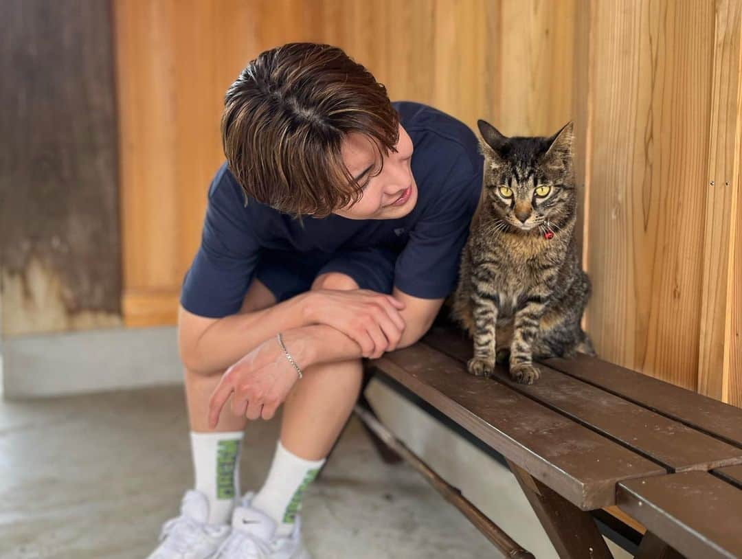 松岡卓弥さんのインスタグラム写真 - (松岡卓弥Instagram)「🐈猫と卓弥🧑 かわいい😍  #猫#cat#可愛い#癒し#cute#にゃあ#ニャー#きゃわ」6月11日 13時17分 - takuya_matsuri