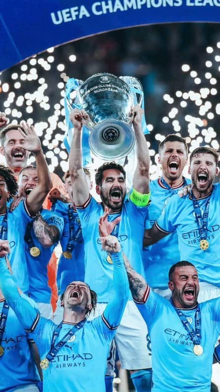イルカイ・ギュンドアンのインスタグラム：「Fail, learn, adapt, retry. Never give up. Win. 🏆 @ManCity / @ChampionsLeague #AlleGutenDingeSindDrei」