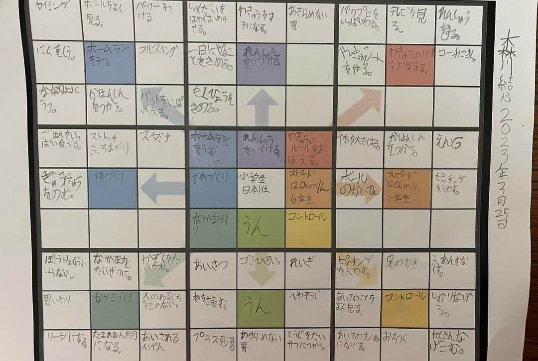 森川やるしかねぇさんのインスタグラム写真 - (森川やるしかねぇInstagram)「・ WBCを見て野球に興味を持ち、今月から正式にチームに入って野球を始めたゆうしくん⚾️ 大谷ノートを見せたら自分も作りたいと言うので作らせてみた、怪しい点はあるがここから伝説が始まるのか楽しみです‼️ 森川結心伝説の幕開けです💪 野球初日に、将来ゆうしも160キロ投げれるようになったらいいねと伝えたところ帰って来た名言はこちら 「160キロはもういるからつまらん、俺は170キロだ。」です。 楽しみで仕方ないです‼️森川結心伝説の経過もちょこちょこ載せていきますね✌️ ・ #ぼくはゆうしくん #野球 #森川結心伝説 #ホープマンズ #森川やるしかねぇ   #息子#子供#パパ#お父さん#ママ#お母さん#家族#親子#お笑い」6月11日 18時32分 - yushi_papa