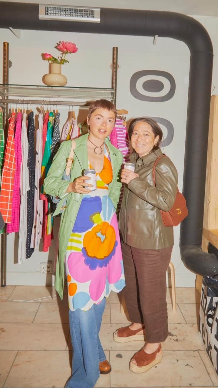 マリメッコのインスタグラム：「Timeless design brings joy to generations to come. This week we celebrated the Marimekko Pre-loved for Beyond Retro collaboration with our lovely community in Stockholm.💘  Explore the limited-edition collection now at the Beyond Retro stores on Drottninggatan in Stockholm and at Forum in Helsinki. Available from June 9 to June 24.  #marimekkopreloved #marimekko #beyondretronordics」