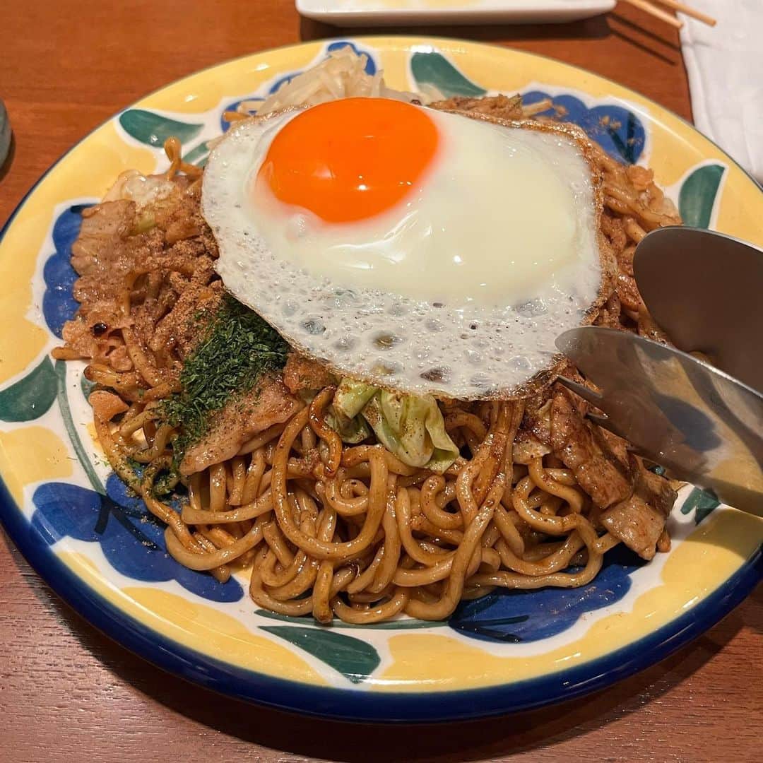 藤原ヒロシのインスタグラム：「最高峰焼きそば！　@teppancelona」
