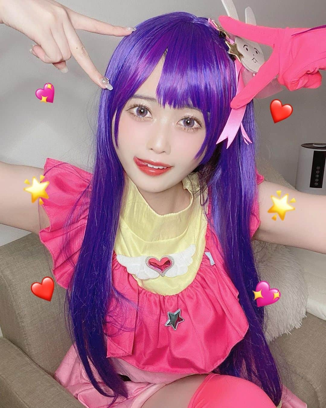 白瀬あかりのインスタグラム：「嘘はとびきりのアイなんだよ。 #推しの子コスプレ  #推しの子 #星野アイ  #星野アイコスプレ」