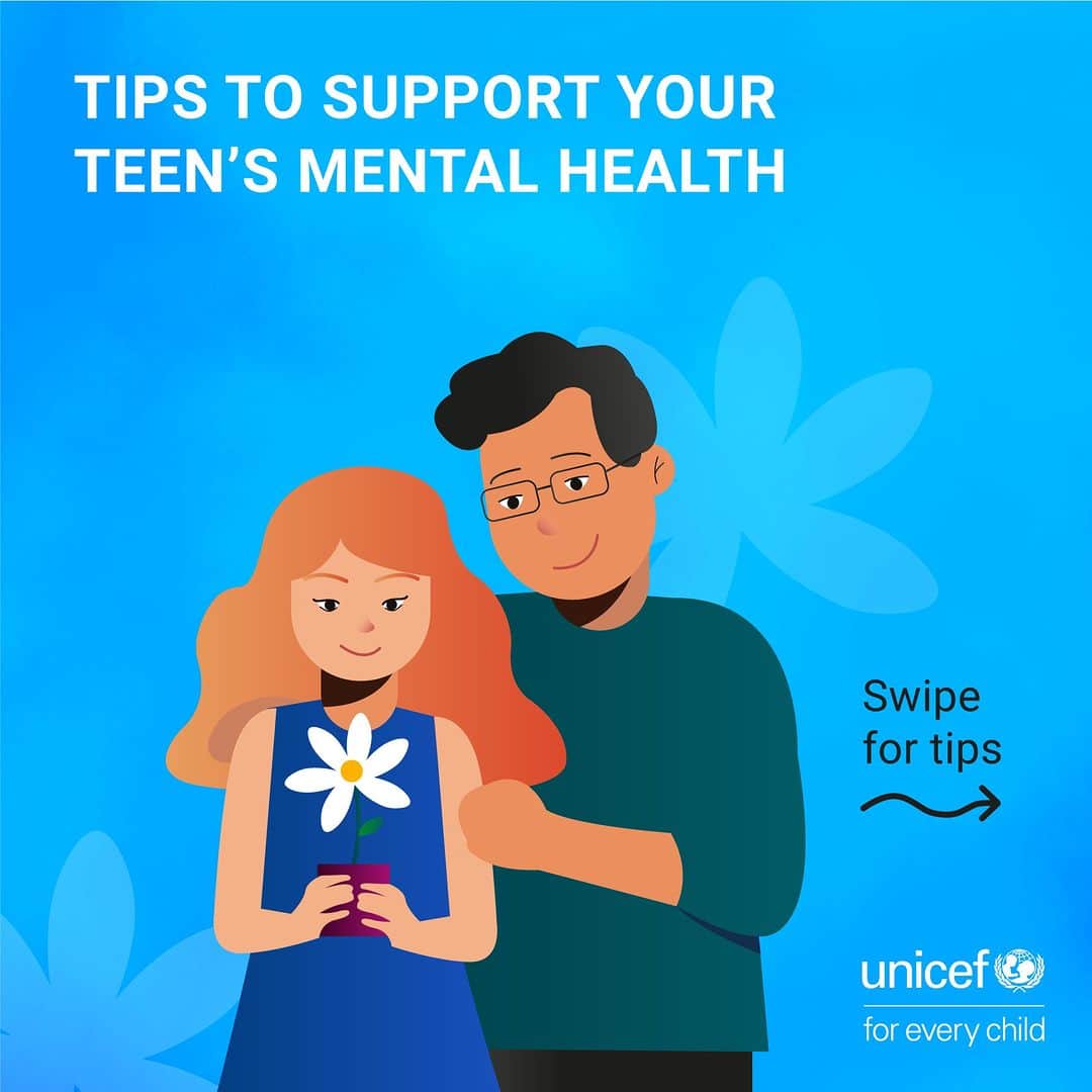 unicefさんのインスタグラム写真 - (unicefInstagram)「Being a teenager is an exciting time, but it can be overwhelming, confusing, and full of change.  Here’s how you can give your teen the support they need and deserve.  #OnMyMind」6月11日 22時00分 - unicef