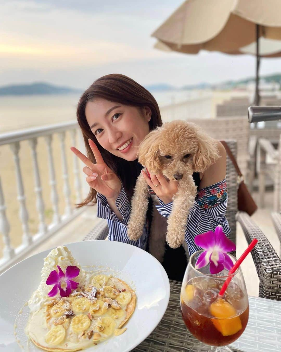 瀬口かなさんのインスタグラム写真 - (瀬口かなInstagram)「福津〜⛱️ 海沿いカフェ大好きだ！ 好きなパンケーキでした🥞  #福岡ディナー #福岡カフェ #福岡ランチ #福津カフェ #福津ランチ #福津グルメ #福津海岸 #海沿いカフェ #海が見えるカフェ #ハワイアンカフェ #パンケーキ巡り #パンケーキ #カフェ巡り #카페추천 #fukuokacafe #fukuoka」6月11日 22時06分 - seguchikana