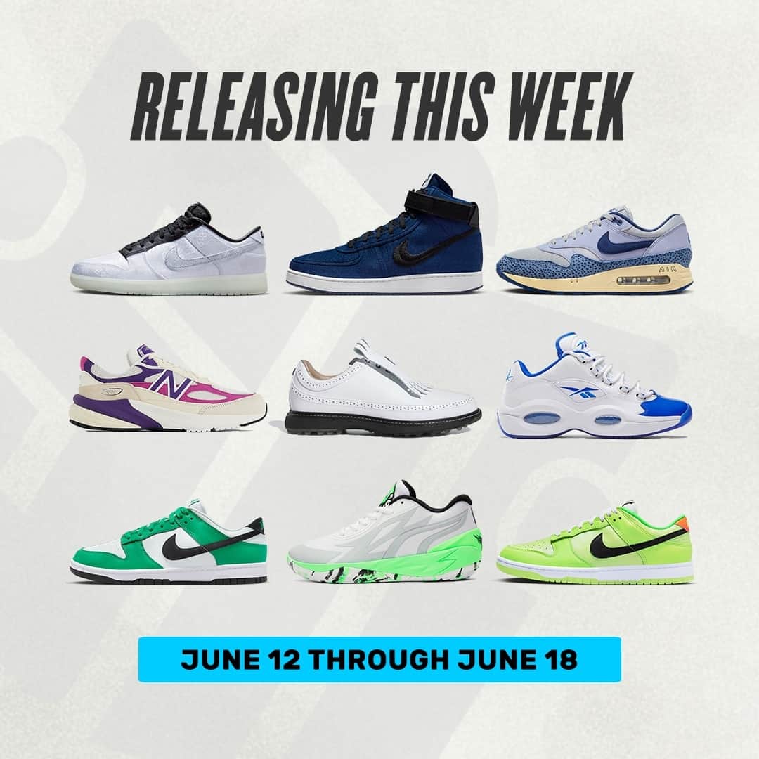 Sneaker Newsさんのインスタグラム写真 - (Sneaker NewsInstagram)「#SNReleaseAlert: Here's a look at some of this upcoming week's best drops, including the re-release of the CLOT x fragment x Nike Dunk Low. Will you be going after any of these pairs?⁠ ⁠ LINK IN BIO for the full preview 📝」6月12日 1時01分 - sneakernews