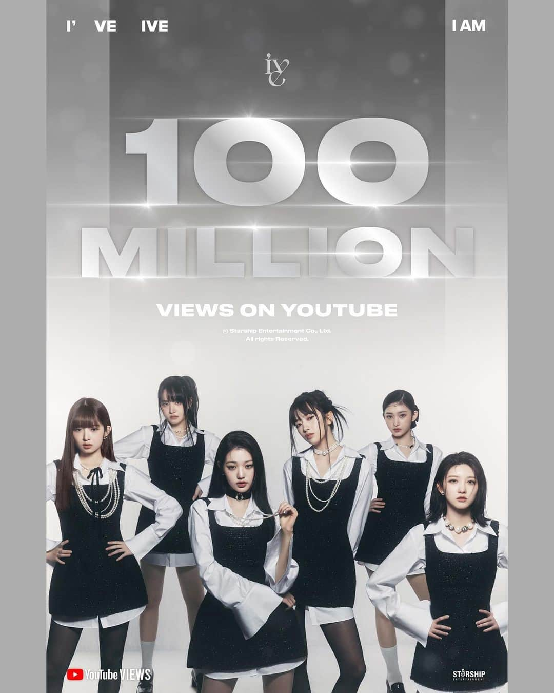 IVEさんのインスタグラム写真 - (IVEInstagram)「IVE THE 1ST ALBUM  <I’ve IVE> 'I AM' MV 100 MILLION VIEWS ON YOUTUBE   ‘I AM’ reaches 100M views! It’s all thanks to you DIVE✨  https://youtu.be/6ZUIwj3FgUY  #IVE #아이브 #アイヴ #IveIVE #아이해브아이브  #IAM #아이엠  #IAM100MILLION #IAM100M #100MILLION」6月12日 10時37分 - ivestarship