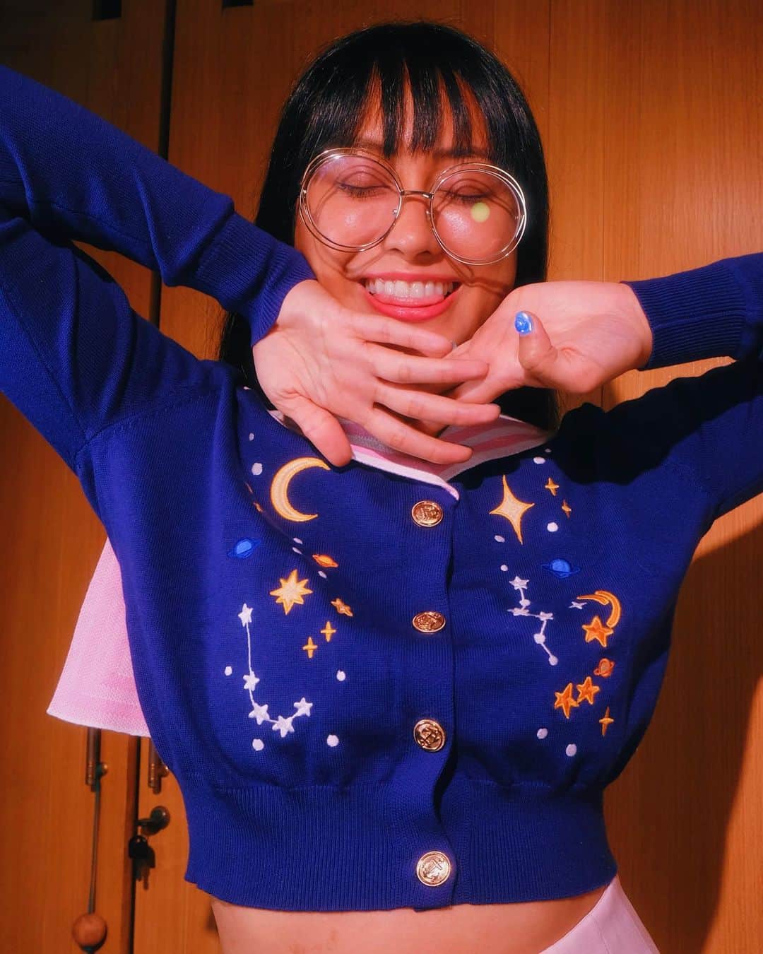 meyocoさんのインスタグラム写真 - (meyocoInstagram)「Are you ready to be a sky sailor? ✨🌙⚓️ Sky Sailor cardigan preorder is now available in my store! Link in bio 🌌💫」6月12日 3時11分 - meyoco