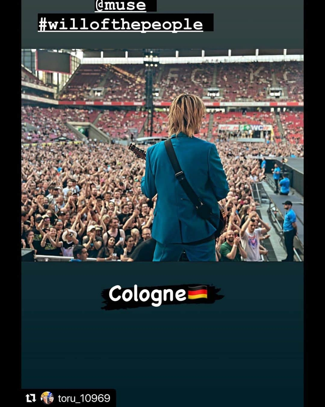 ONE OK ROCK WORLDさんのインスタグラム写真 - (ONE OK ROCK WORLDInstagram)「- ◆MUSE WILL OF THE PEOPLE EUROPE TOUR 2023  Day 3  #Repost @oneokrockofficial ・・・ Cologne!!  ケルン!!  #ONEOKROCK #MUSE #Europe #tour  . #Repost @10969taka with  ・・・  Thank you Köln🇩🇪  ありがとう　ケルン🇩🇪  #willofthepeopleworldtour2023 #oneokrock #köln#muse  . #Repost @tomo_10969  ・・・ Cologne🔥🔥🔥  Köln🔥 Ich hatte so viel Spaß! Danke fürs Zuschauen!☺️  ころぉん🔥🔥🔥  おはよう☺️✨ 空が抜けてて、気持ちよかったなぁ 今日もいい1日になりますように🌈🕊  ケルン🔥 とても楽しかったです！ 見てくれてありがとうございました！☺️  Good morning ☺️✨ The sky was clear and it felt good. I wish you a good day.🌈🕊  Cologne i🔥 I had so much fun! Thanks for watching! ☺️  @muse @oneokrockofficial  @kazulenphoto 📸  #willofthepeople #luxurydisease #oneokrock #drummer #cologne  . #Repost @toru_10969 ・・・ Cologne🇩🇪  ケルン🇩🇪  @muse #willofthepeople  - #WILLOFTHEPEOPLEEUROPETOUR2023 #Germany #oneokrockofficial #10969taka#toru_10969#tomo_10969 #ryota_0809#fueledbyramen#luxurydisease」6月12日 12時15分 - oneokrockworld