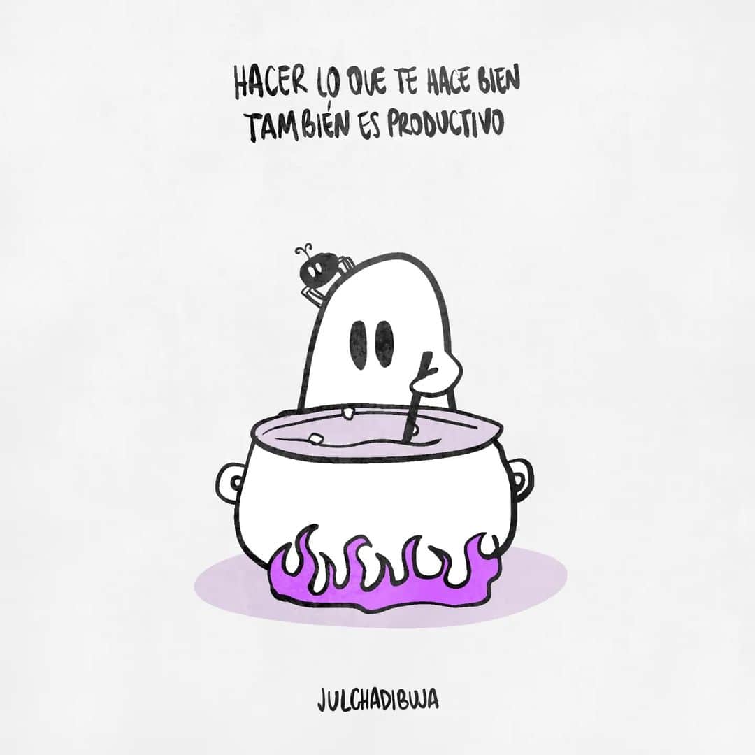 ヒフ・イラストレーションズのインスタグラム：「Un recordatorio para quienes sienten culpa cuando ocupan su tiempo en esas cosas que le hacen bien porque siente que tiene que estar 100% del tiempo siendo productivx. Pues esas cosas son productivas también, para nosotros, no para el resto y eso es lo mejor. Y aunque no lo fuesen, nos hacen bien y eso es lo que importa ✨️  ¿Qué mas se les ocurre sumar? Que tengan bella noche, besis en la cola bbis. . . . . #draw #illustration #productivity #digitalarr」