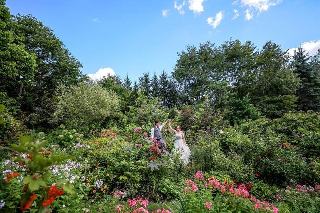 STUDIO SOLAのインスタグラム：「⁡ 【北海道の大自然で最高のフォトウェディング🌸】  上野ファームロケーションは可愛い写真が撮りたい方へお薦めのロケ地として毎年多くの方からご要望を頂くロケ地です✨  毎年大好評の 北海道スタジオSOLAが 2023年は6月〜10月で期間限定OPEN☀️  ⁡ 詳しくは最寄りの店舗までお電話またはメールにて お気軽にお問い合わせ下さい😀 ⁡ 札幌店で和装撮影を行い、美瑛店で洋装撮影行うのも可能です✨  デコルテ公式アカウント ▷▷ @decollte_weddingphoto ⁡ スタジオアクアSOLA ▷▷ @studiosola_hokkaido  ⁡ ⁡ #d_weddingphoto #デコルテフォト #スタジオソラ #美瑛前撮り　 #スタジオSOLA #北海道ウェディング　 #撮る結婚式 #ウェディング #ウェディングフォト #フォトウェディング　 #花嫁 #プレ花嫁 #卒花嫁　 #関東花嫁 #リゾートウェディングフォト #花嫁準備 #前撮り #北海道ラベンダー #結婚式 #結婚式準備  #ヘアメイク #洋装前撮り #和装前撮り #ドレス試着 #北海道前撮り  #ウェディングフェア #プレ花嫁さんと繋がりたい #全国のプレ花嫁さんと繋がりたい #日本中のプレ花嫁さんと繋がりたい」