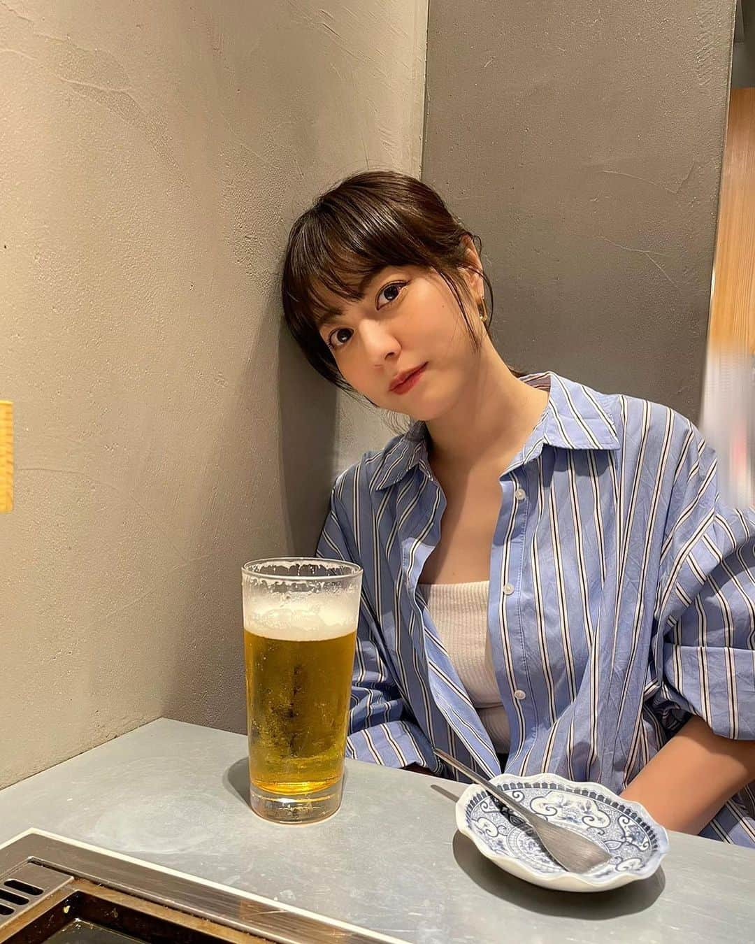 杉本有美のインスタグラム：「過去写真💜🍺🩵」