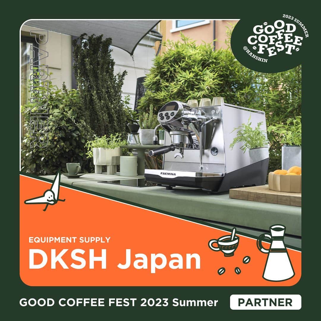 goodcoffeemeのインスタグラム：「. ☕️ GOOD COFFEE FEST@HANSHIN 2023 summer ☕️  「Good Neighbor, Good Coffee.」というテーマのもと、北は北海道〜南は沖縄まで日本全国から”大阪初出店”のロースターが一同に会する、GOOD COFFEE FEST@HANSHIN 2023 summer 6月14日(水)〜6月19日(月)の期間、大阪・阪神梅田本店 1Fの”食祭テラス”にて開催します。  今回のイベントでスポンサーをいただくブランドをご紹介します！  ＜#GCF 2023 summer スポンサー＞ ① DKSH Japan (@faema_japan)  ドイツ製焙煎機ブランドPROBATやイタリア製エスプレッソマシンブランドFaemaの国内代理店。2020年よりFaemaの扱いを開始し、レジェンド機のE61をはじめE71EやPresident、最新のFaemina を国内で販売及びメンテナンスを行っています。今回のGCF2023summerでは、6/15(木)のワークショップとBARISTART COFFEEブースに最新機種となる”Faemina”を提供いただきます！  ② marna (@marna_inc)  「Design for Smile 暮らしを、いいほうへ。」をテーマに、日々の暮らしがちょっと豊かで華やかになるような商品を開発•販売しています。GCF2023summerでは、ブース出店でドリッパー新商品のタンブラーなどを販売いただくほか、6/16(金)にはReady to ドリッパーを使用したワークショップも開催します！ .」