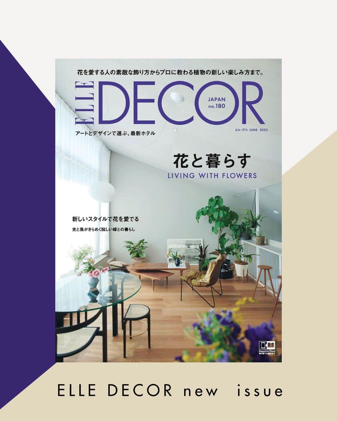 ELLE DECOR JAPANさんのインスタグラム写真 - (ELLE DECOR JAPANInstagram)「【インテリア実例】植物と対話し、愛でる。「ヨーガンレール」デザイナーの自宅へ  ファッションブランド、「ヨーガンレール」でデザイナーとして働く牧野里香の家を、親しい友人たちは「ナーサリー（植物の育成場）」と呼ぶ。植物の鉢で埋まったベランダをもつ自宅は、建築家の自邸として建てられた住宅をリノベーションした。現在の家に移ったのは6年前のことだが、それ以前の住まいも植物に埋め尽くされていた。  『エル・デコ』2023年6月号より。  text: YOSHINAO YAMADA   #エルデコ #花のある暮らし #花のある生活 #インテリア好き #フラワーアート #art #interiordesign #elledecorjapan #観葉植物 #観葉植物のある生活 #観葉植物インテリア  #緑のある暮らし #インドアグリーン #ヨーガンレール #牧野里香 #JurgenLehl #クリエイターの住まい #花と暮らす」6月13日 19時06分 - elledecorjapan