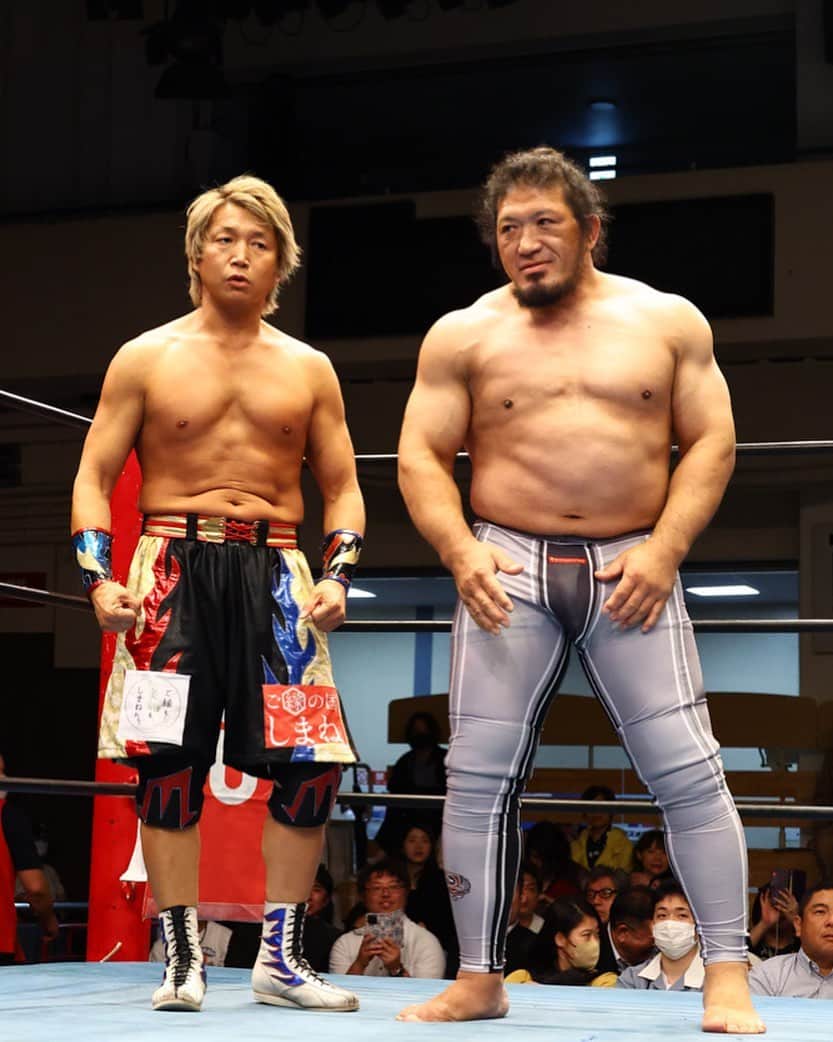 のインスタグラム：「20230608 ストロングスタイルプロレス 2度目のタッグ結成にして初勝利。  #初代タイガーマスク  #ss_pw #後楽園ホール #関根シュレック秀樹  #日高郁人 #ikutohidaka  #ショーンキャプチャー」