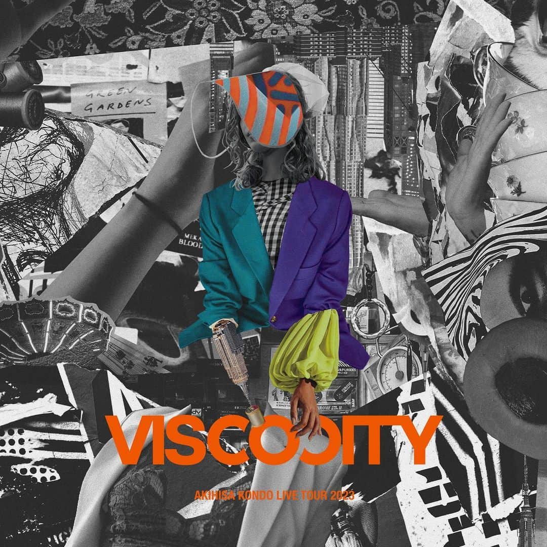 近藤晃央さんのインスタグラム写真 - (近藤晃央Instagram)「7月に行われる アルバム #VISCOの東名阪レコ発ツアー #viscocity ツアーグッズ。 全10アイテム。  一次受付終了して、 沢山のご注文ありがとうございます！  今回は単品での魅力ももちろん、 コーディネートの相性を考え抜いてかなり色々作り直したりしたので、 普段着としてきっと合わせるのが楽しいアイテムになってくれると思います！  二次受付は本日〜6/19（月）午前11:59まで。  物によってもうすぐ売り切れてしまいそうな物もありますが、追加生産はこれ以上しない予定なので、このタイミングで良かったら！  また、ツアー会場には少数だけですが持っていきます。 そちらでもぜひ！  #tourgoods #ツアーグッズ #近藤晃央 #グッズ #tshirt #セルフデザイン #selfdesigned #artwork #collage #design」6月12日 17時59分 - akihisakondo