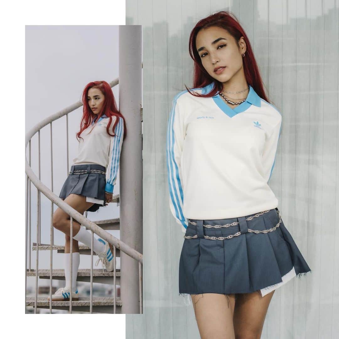 大橋リナのインスタグラム：「@sportyandrich  @adidasoriginals  June 15th,2023💙🤍」