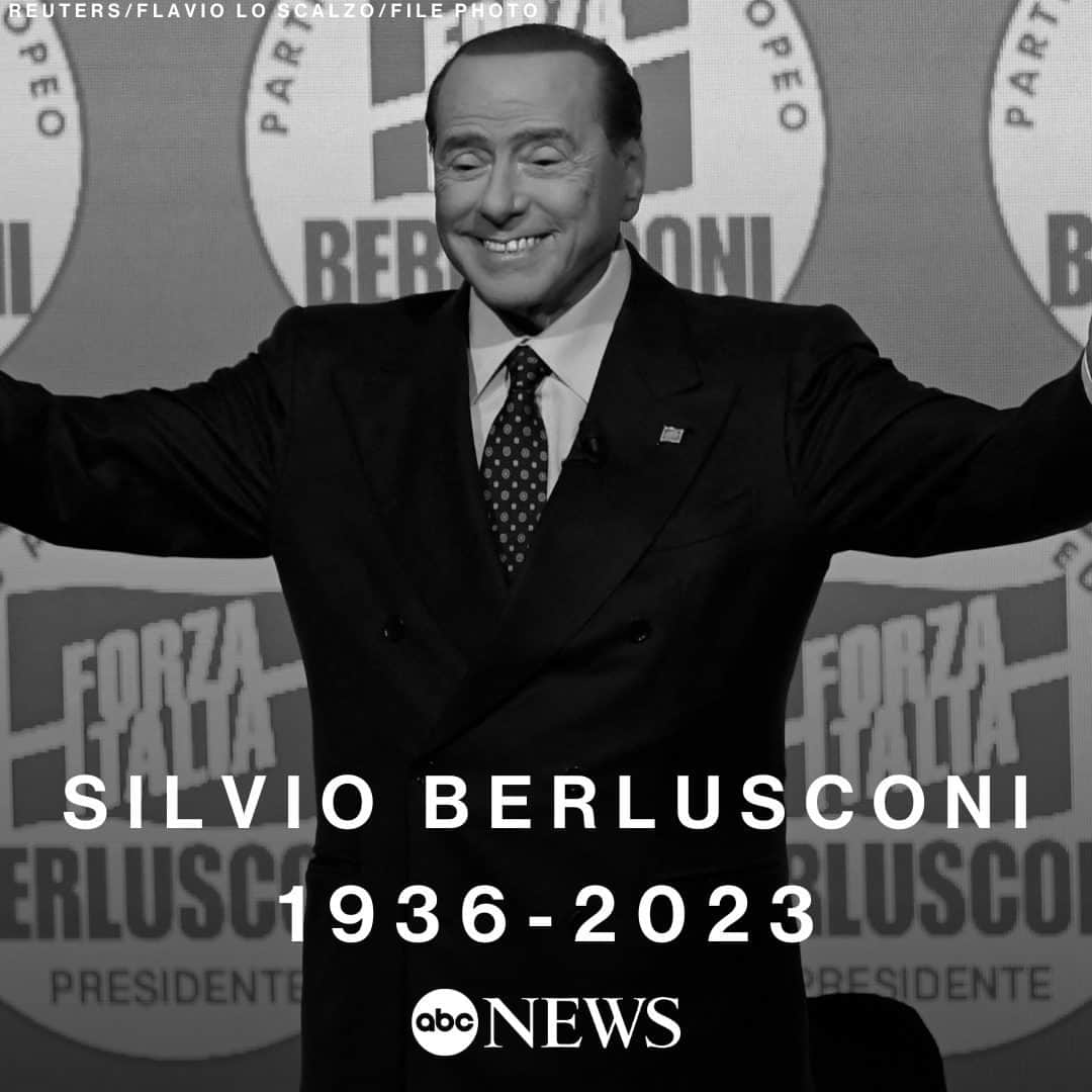 ABC Newsのインスタグラム：「BREAKING: Former Italian Prime Minister Silvio Berlusconi has died, Italian media say. He was 86. MORE AT LINK IN BIO. #news #silvioberlusconi #italy #primeminister」