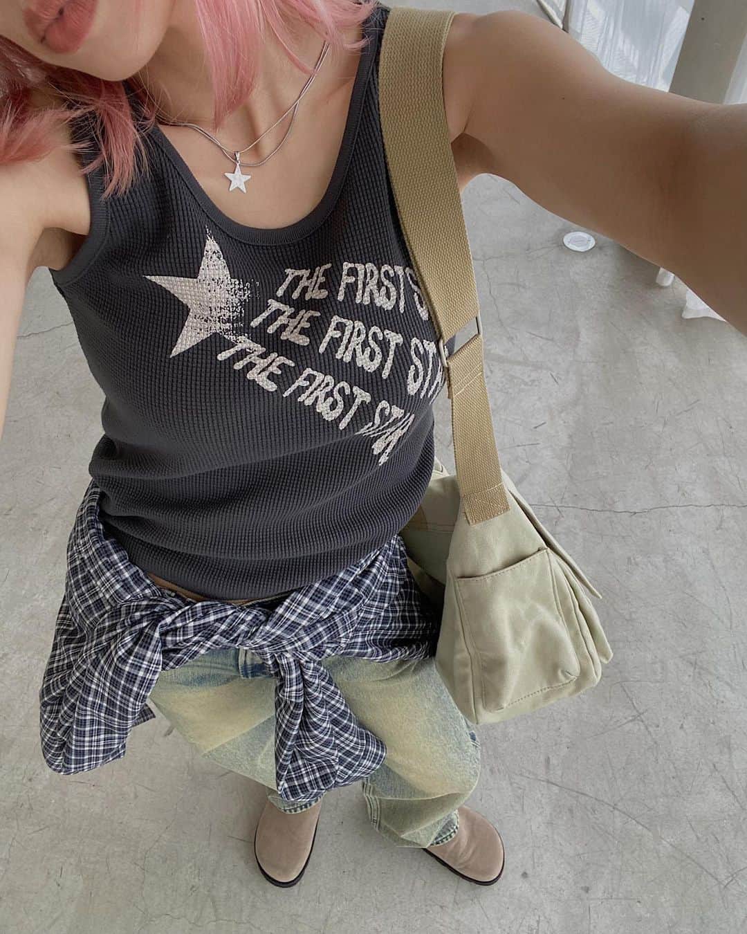 室原彩夏のインスタグラム：「ㅤㅤㅤㅤㅤㅤㅤㅤㅤㅤㅤㅤㅤ 今週は先行予約でも大人気だった waffle tank入荷します🖤 ㅤㅤㅤㅤㅤㅤㅤㅤㅤㅤㅤㅤㅤ ✌🏻💞 ㅤㅤㅤㅤㅤㅤㅤㅤㅤㅤㅤㅤㅤ #LAGUAGEM」