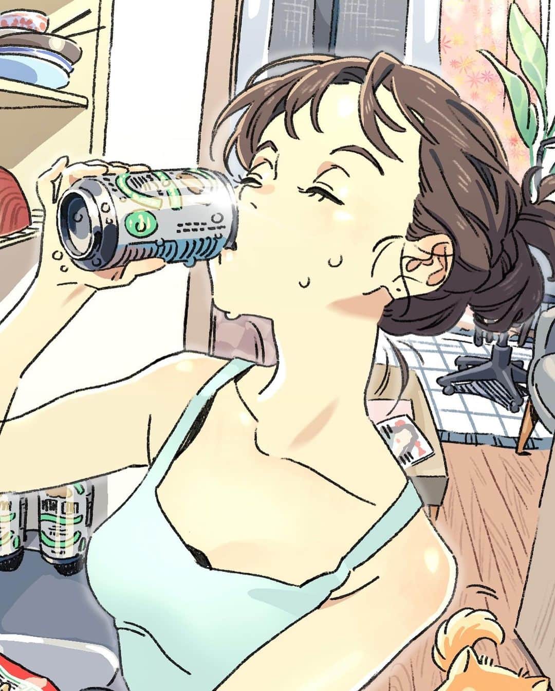 刈谷仁美さんのインスタグラム写真 - (刈谷仁美Instagram)「ビールは美味い！！！  #illustration #drawing」6月12日 19時48分 - kry_aia