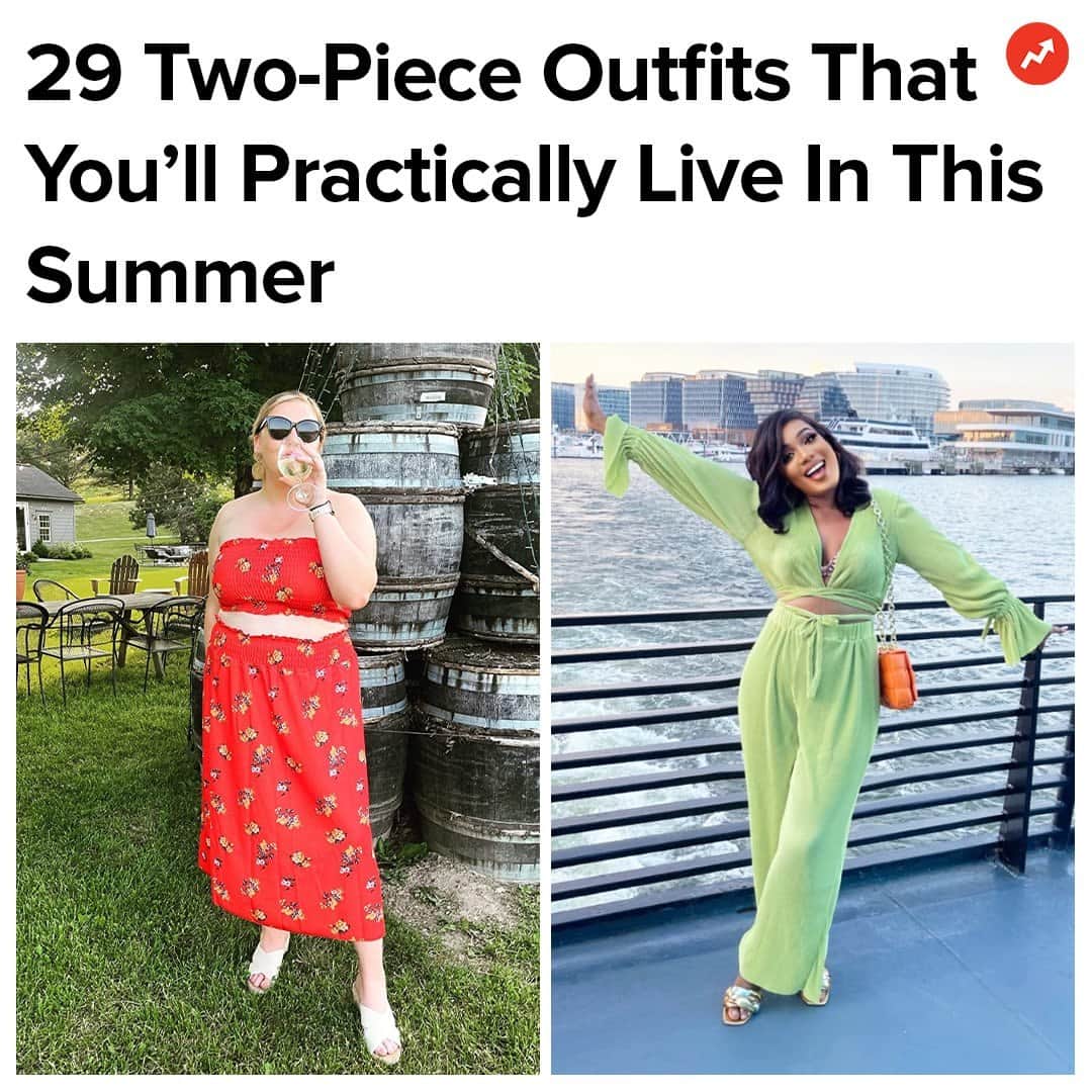 BuzzFeedさんのインスタグラム写真 - (BuzzFeedInstagram)「Two-piece sets — the unsung hero of fashion. Here to save you from spending 30 minutes trying to find an outfit. 🤣 See more at the link in bio!」6月14日 4時30分 - buzzfeed