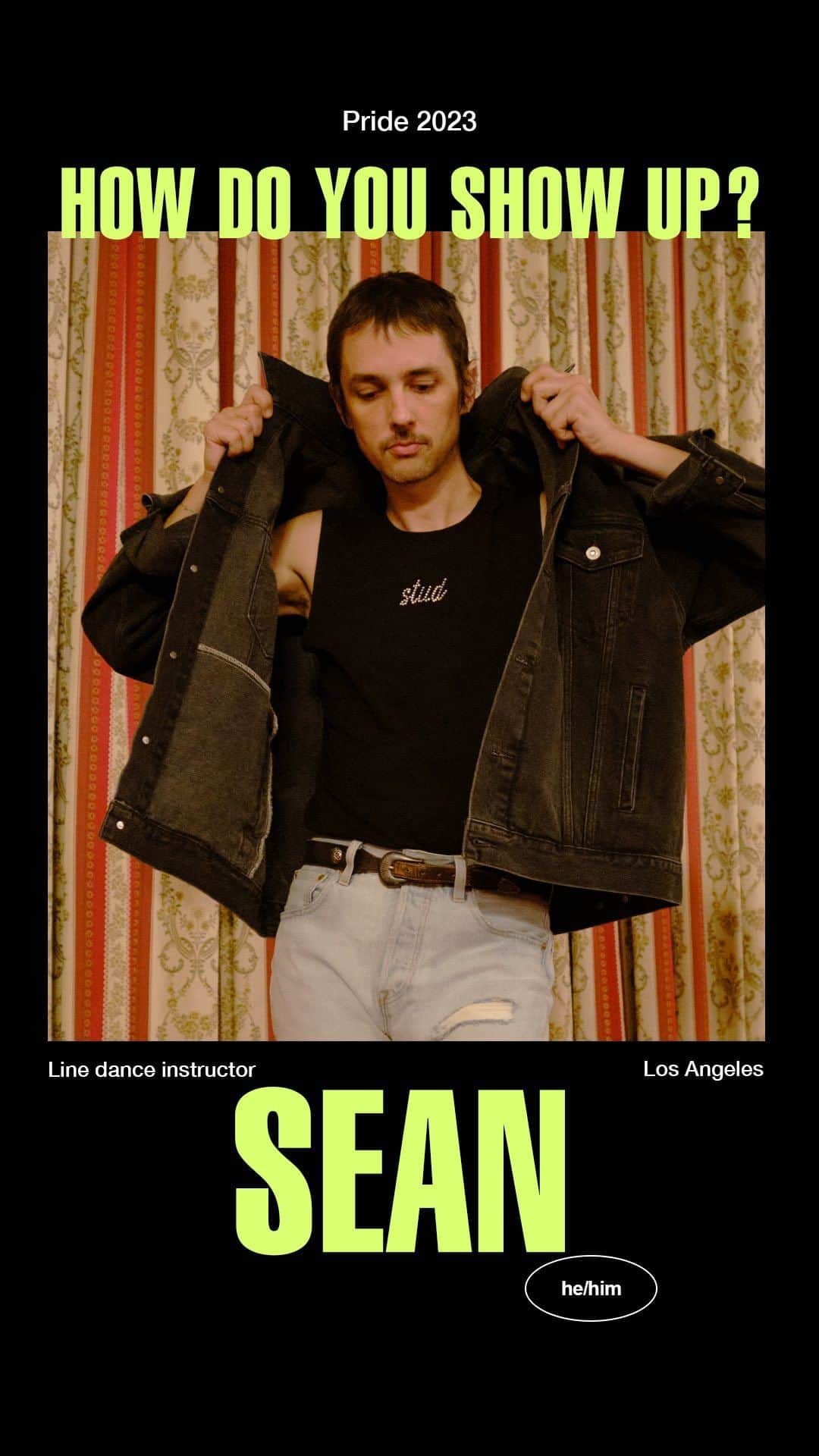 Levi’sのインスタグラム：「“When you find a safe place, it’s really important to hang on—to show up every time, every day. Sometimes you show up halfway, and that’s enough.” —Sean, line dance instructor in Los Angeles.  Scoot over to stories and link in bio to hear more about how Sean shows up. #LevisPride  Photo: @analoguepapi」
