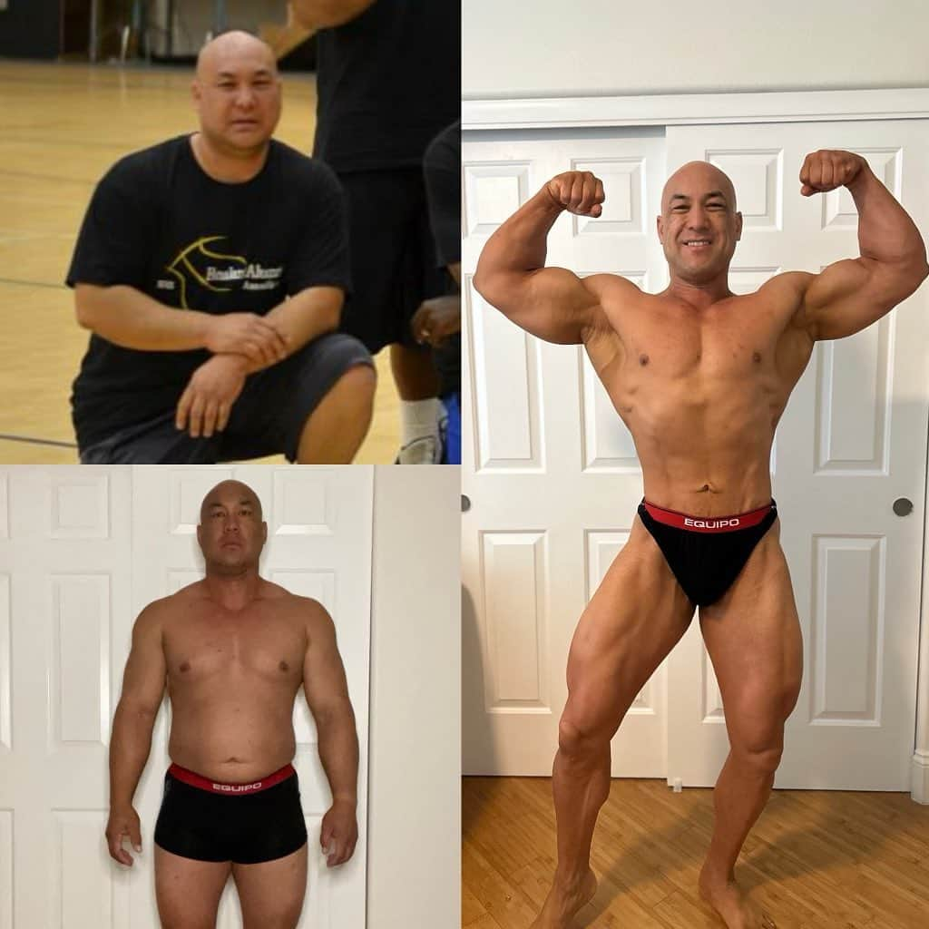 Hidetada Yamagishiさんのインスタグラム写真 - (Hidetada YamagishiInstagram)「@kaiho_fit crazy body transformation.   Do you want to change your life? DM me for online coaching! 人生を変える肉体改造！あなたにもできる！ オンラインコーチング(オンライン弟子)のお問い合わせはDMにて。  #fitover40 #fitover50 #４０歳以上フィットネス #５０歳以上フィットネス #４０歳以上筋トレ #５０歳以上筋トレ #ボディビル #減量 #筋肉 #ジム #パーソナルトレーナー #筋トレ #トレーニング #マッチョ #gasparinutrition #teamgaspari #urbanicebotanicals #3xshot #teamhide #unleashthedragonwithin #stimiron #teamstimiron #evolgear #powerhousegymlasvegas #iriskyle #bodicafe #onshoes #onjapan #onrunning」6月12日 23時27分 - hideyamagishi