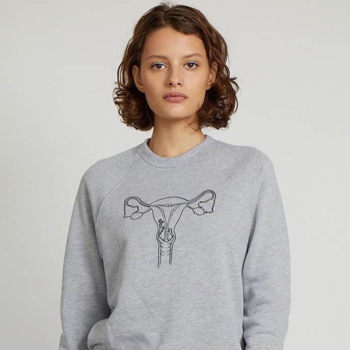 レイチェル アントノフのインスタグラム：「Regardless of location, income, gender, race or ability, everyone deserves access to reproductive health.   We first concocted the Reproductive System design in 2016, and we're grateful to have started conversations, delighted healthcare providers, and offended all the right people ever since. Honestly, we partially hoped that we wouldn't need to re-stock this line-- but  reproductive freedom feels more pressing and relevant than ever. With that said, we're proud to bring back our classic cotton repro tee and sweatshirt, with a restock of our knit Randy's sweater coming this fall. 10% of proceeds from this collection go to Planned Parenthood, always.」