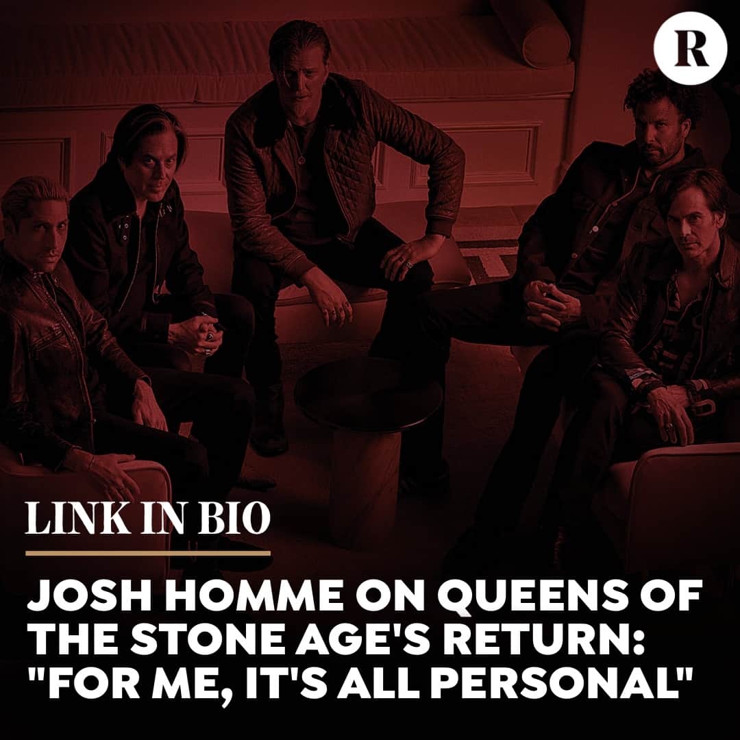 Revolverのインスタグラム：「⚡️ Read our new cover story — featuring Josh Homme's first interview about Queens of the Stone Age's return, his personal struggles and the band's cathartic new album, 'In Times New Roman...'  🔗 Link in bio.」