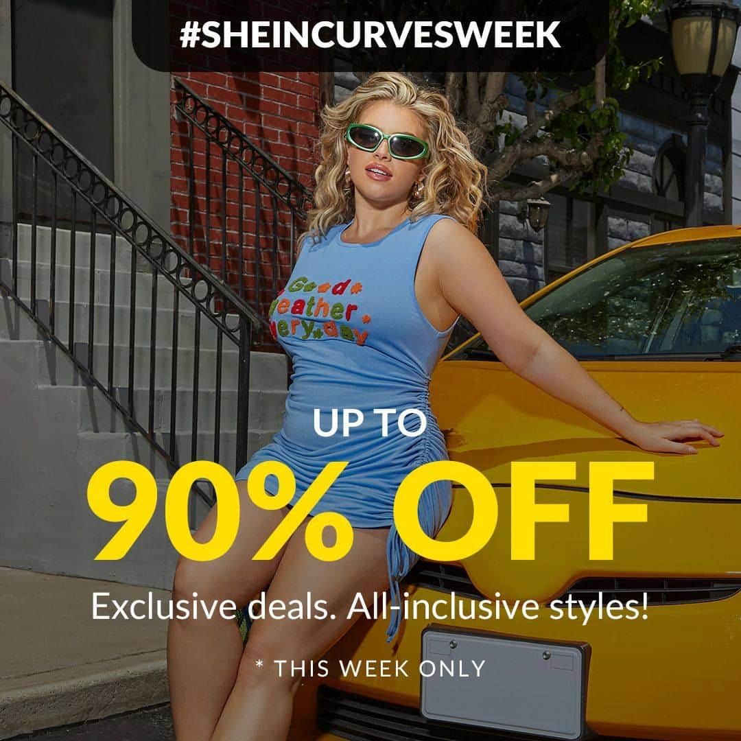 SHEINさんのインスタグラム写真 - (SHEINInstagram)「Save big on #SHEINCURVESWEEK ! Enjoy exclusive deals up to 90% off⚡ 🎉😍  *This week only  #SHEIN #SHEINCURVE #plussize #Fashion」6月13日 0時30分 - sheinofficial
