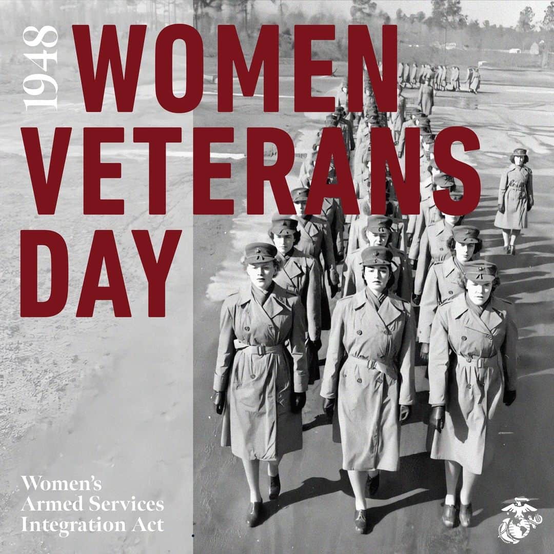 アメリカ海兵隊のインスタグラム：「Today, as we commemorate #WomensVeteransDay, we also proudly extend recognition to the more than 70-year history of women #Marines at @mcrdparrisisland.   Since 1986, the 4th Recruit Training Battalion aboard #ParrisIsland has been responsible for producing every generation of enlisted female Marines. These courageous women laid the bedrock upon which countless others have served, creating a legacy that all Marines take pride in.    On June 15, the #4thRecruitTrainingBattalion will be deactivated in a ceremony aboard Marine Corps Recruit Depot Parris Island. The deactivation of 4th RTBn aligns both recruit depots to the same regimental structure and ensures all recruits train together.    #OTD, we reflect on the unwavering determination, and faithful service of all female Marines.    #WomensVeteransDay #Marines #SemperFi」