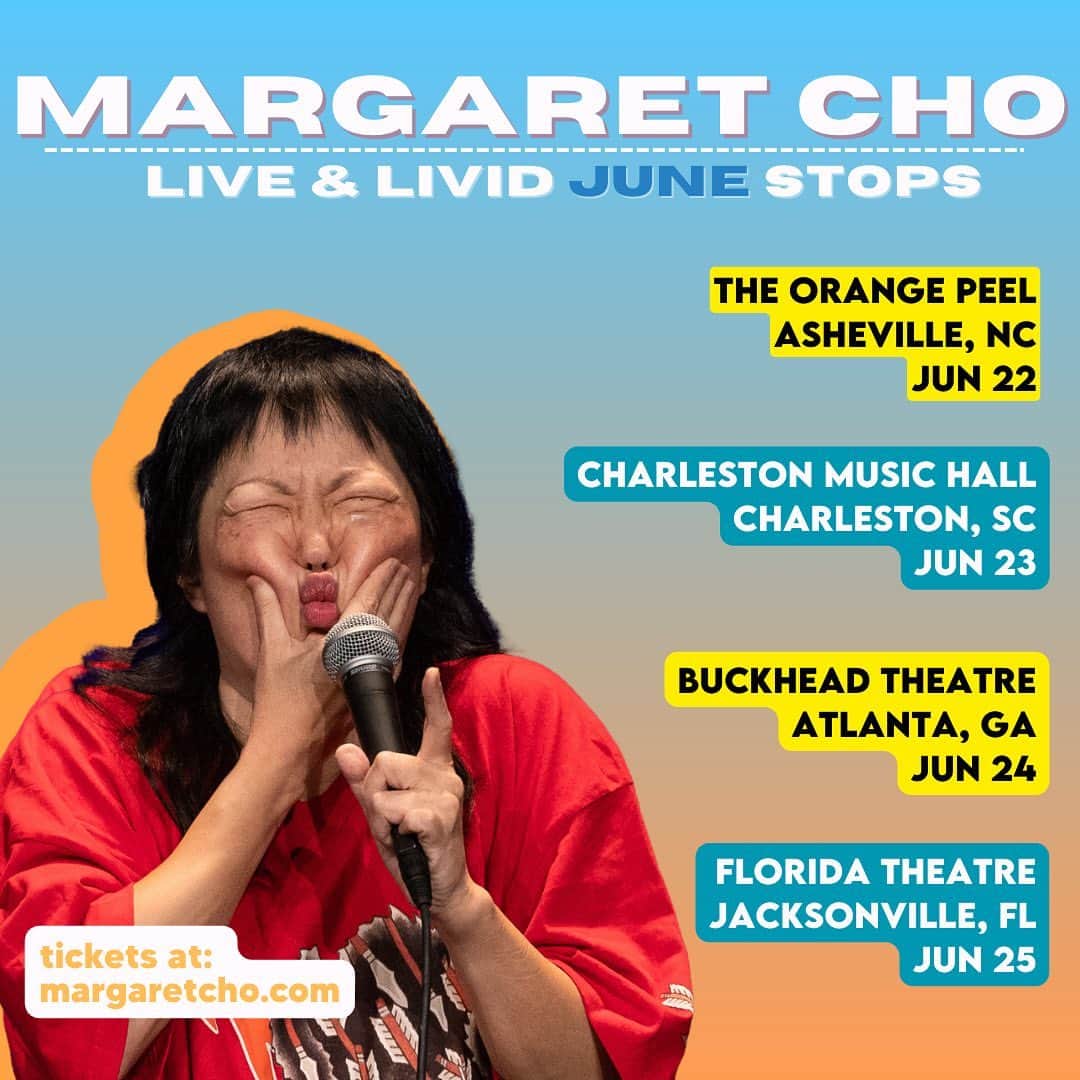 マーガレット・チョーのインスタグラム：「Come see me America! Tickets at margaretcho.com」