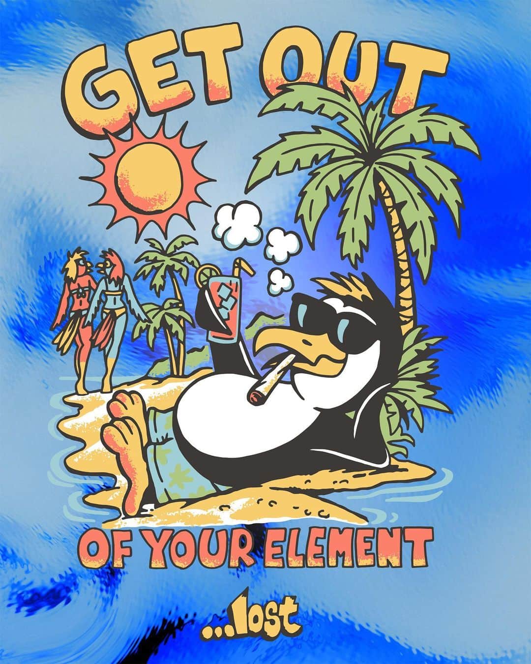 ロストさんのインスタグラム写真 - (ロストInstagram)「Get out of your element! ☀️💨🍹   New Graphic Tees available now, Link in Bio #lostsurfboards #lostclothing」6月13日 4時49分 - lost9193