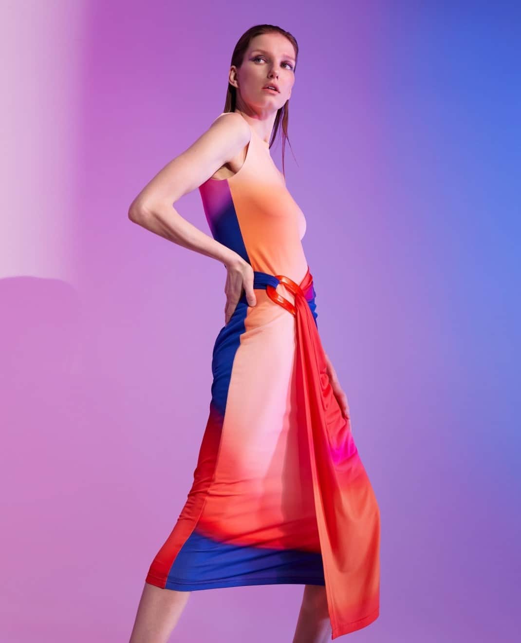 ホルストンのインスタグラム：「Painted in summer sunsets. Shop the Jordi Dress now at halston.com⁠ ⁠ ⁠ ⁠ #vintagefashion #vintagestyle #style #halston ⁠ #fashiontrends #ootdfashion #glamour #fashioninspo⁠ #chic #fashion #womensfashion」