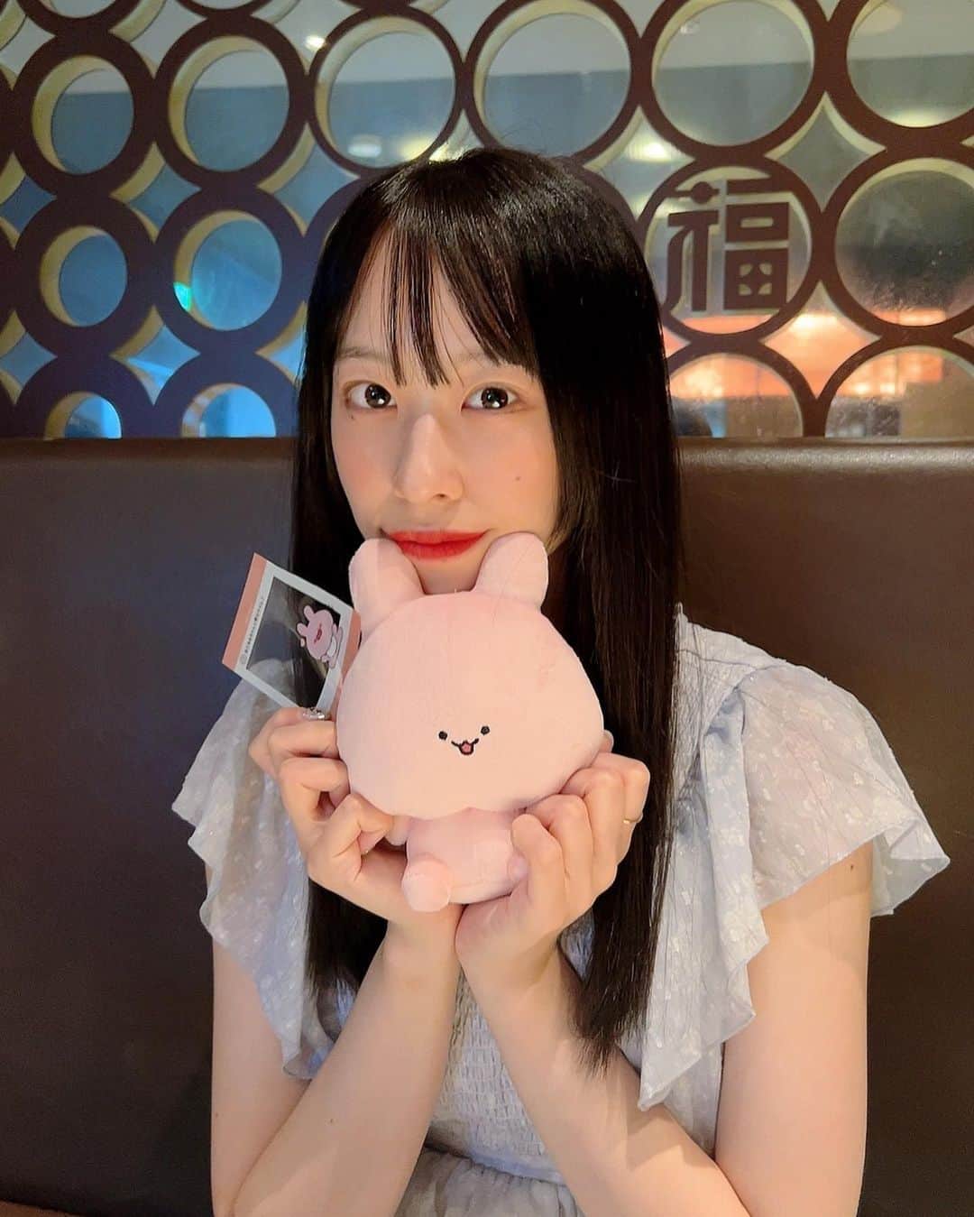 のインスタグラム：「だいすきな #あさみみちゃん　💗🐰  いやし〜かわいいよ〜 あいたいよ〜  #丸福珈琲店  #あさ福珈琲店  #かかかぶぶぶききき」