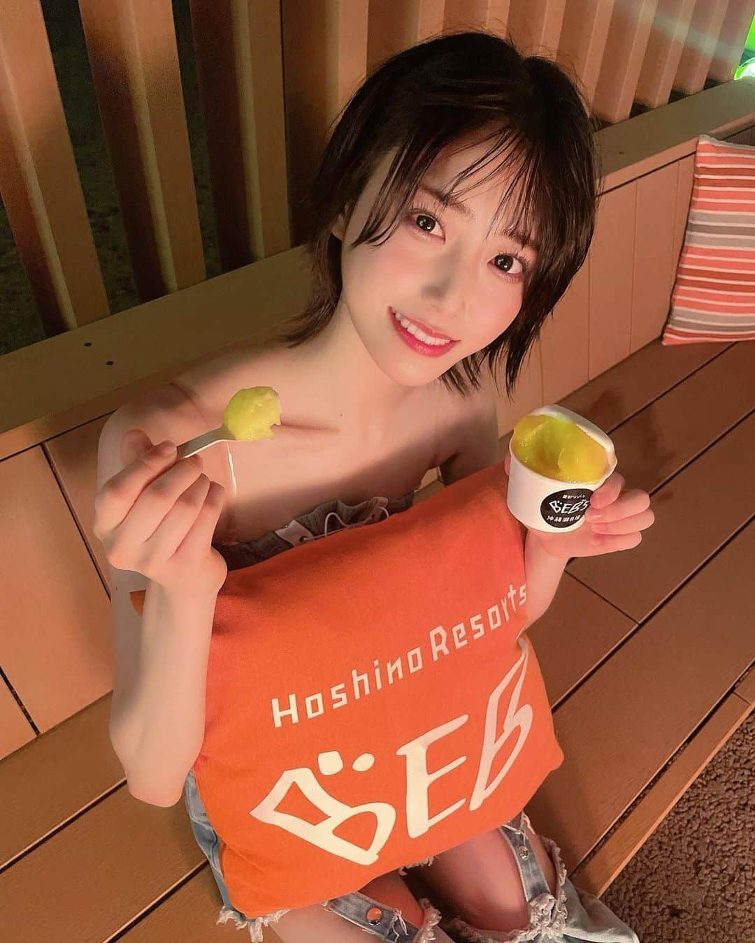 隈本茉莉奈さんのインスタグラム写真 - (隈本茉莉奈Instagram)「一口食べる？」6月28日 0時29分 - kumamoto_marina
